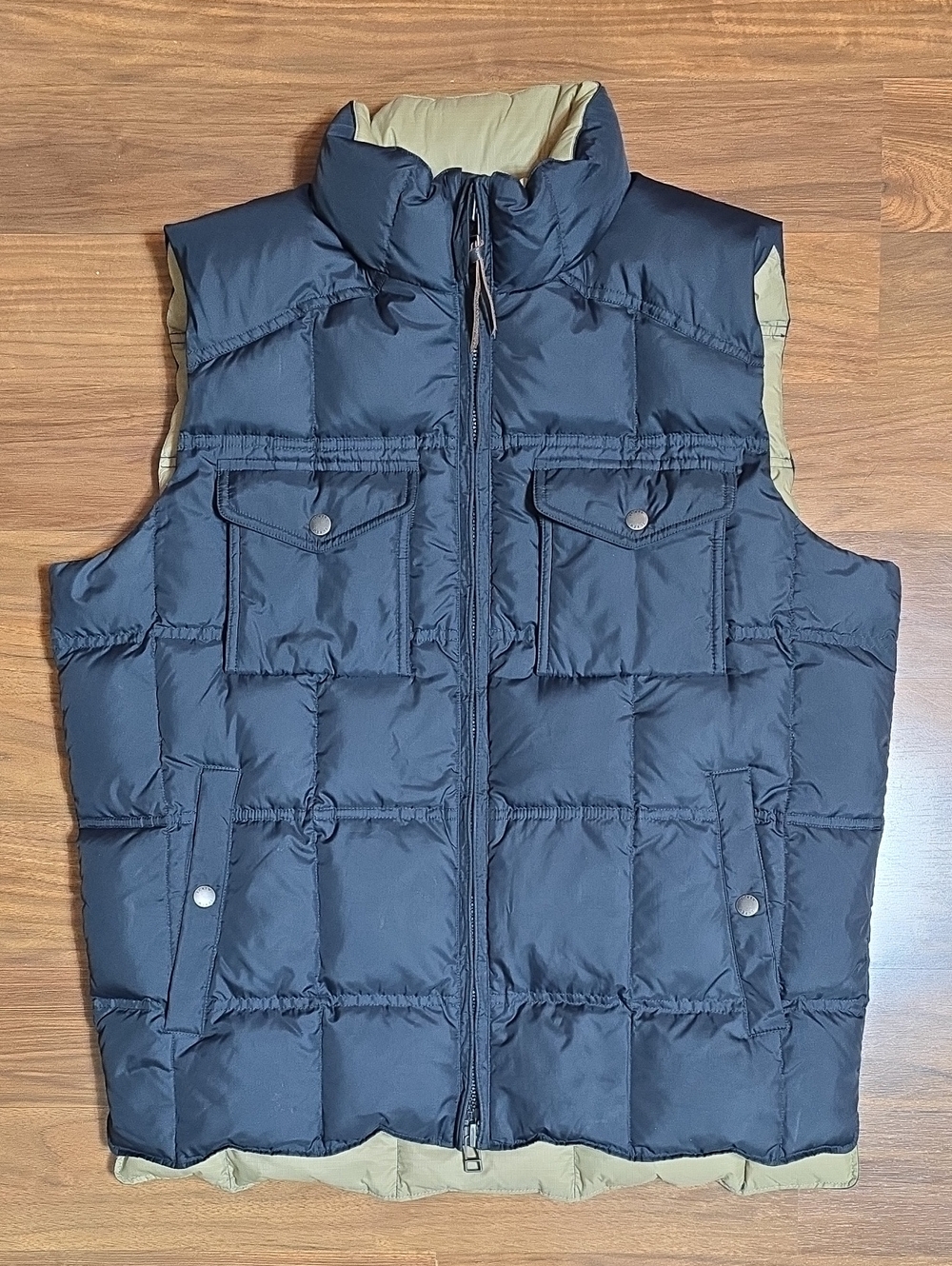 J.Crew Men’s Expedition Down Puffer Vest Navy Blue Size